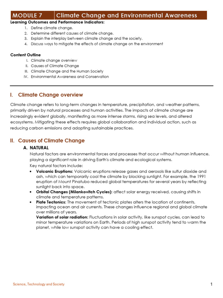 Climate Change: Causes and Solutions | PDF | Climate Change ...