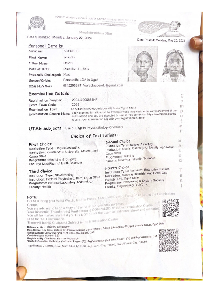 JOINT ADMISSIONS AND MATRICULATION BOARD visual data 6