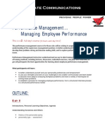 Performance Management Managing Employee Performance: Corporate Communications