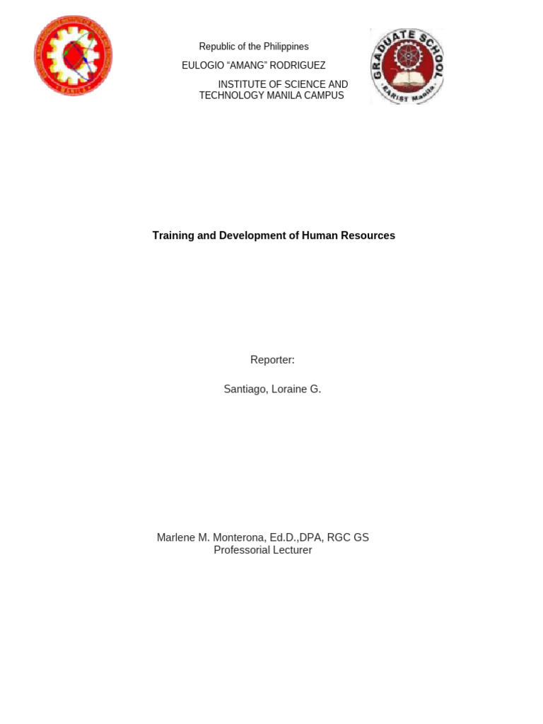 Human Resources Training & Development Guide | PDF | Human Resource ...
