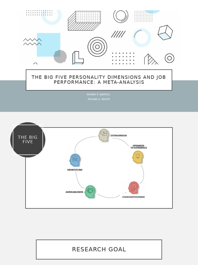 Big Five Personality and Job Performance | PDF | Statistical Analysis ...