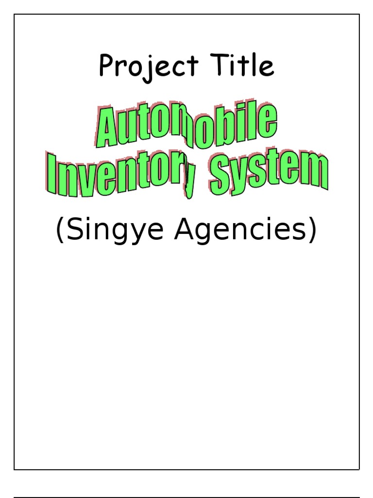 Automobile Inventory System Overview | PDF | Microsoft Sql Server | Sql