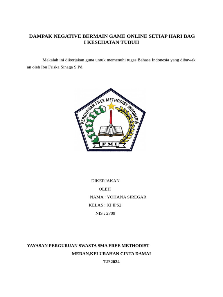 dampak negatif game online PDF