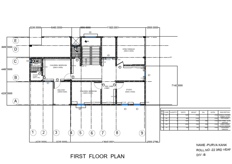 FIRST FLOOR PLAN - WD-Model | PDF | Architectural Elements | Tourist ...