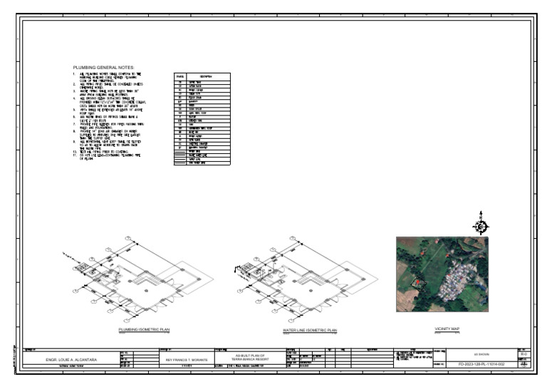 Plumbing General Notes:: Vicinity Map Plumbing Isometric Plan Water ...