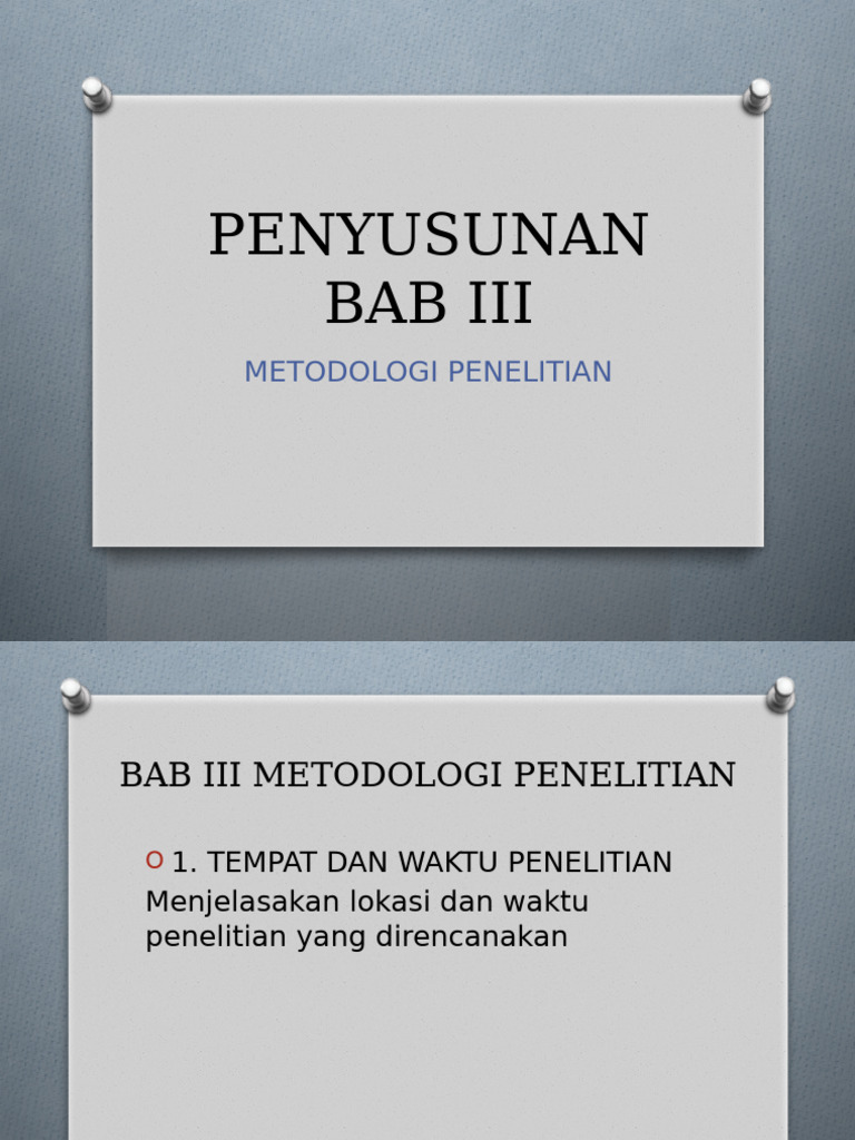 Penyusunan BAB III | PDF