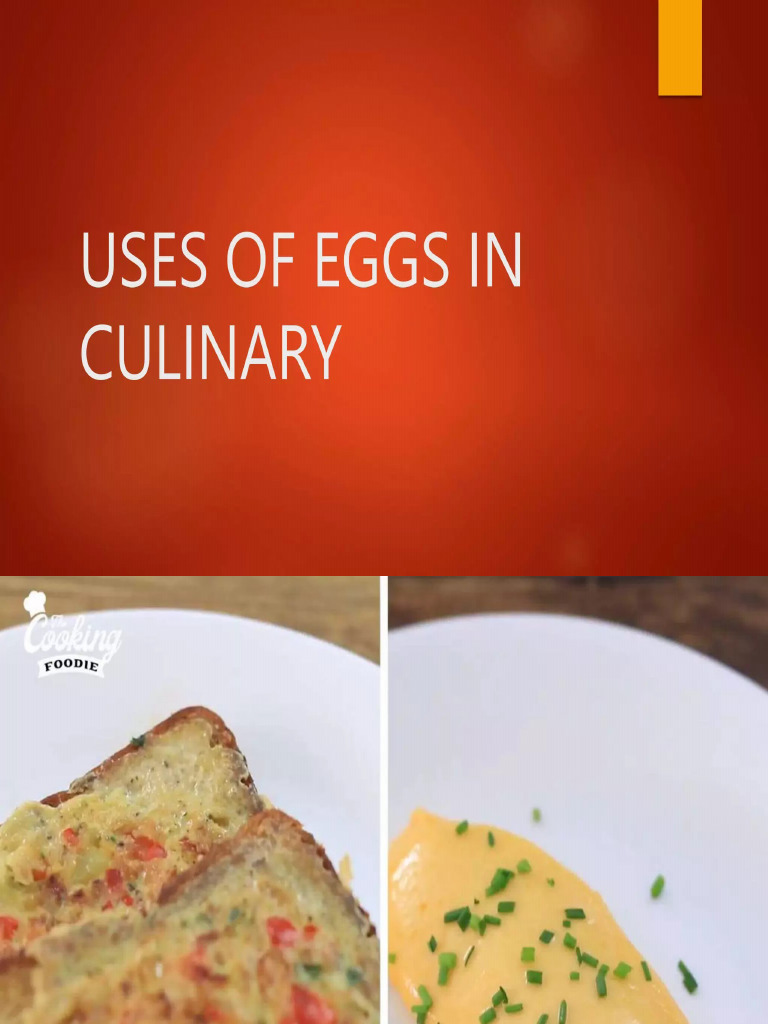 Uses of Eggs in Culinary | PDF