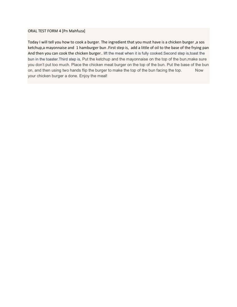 test oral form 4 Test 4 Form Oral test oral form 4 Test 4 Form Oral
