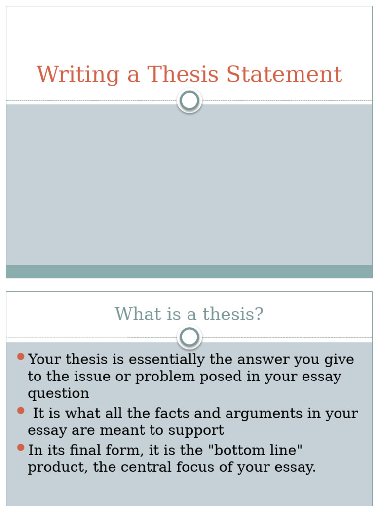 Writing A Thesis Statement | PDF | Crimes | Crime & Violence