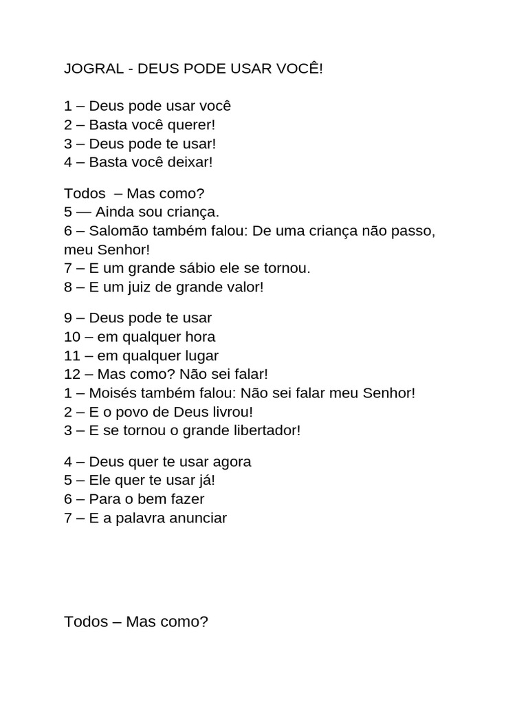 Jogral - Deus Pode Usar Você | PDF