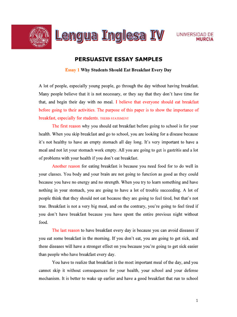 Importance of Breakfast | PDF