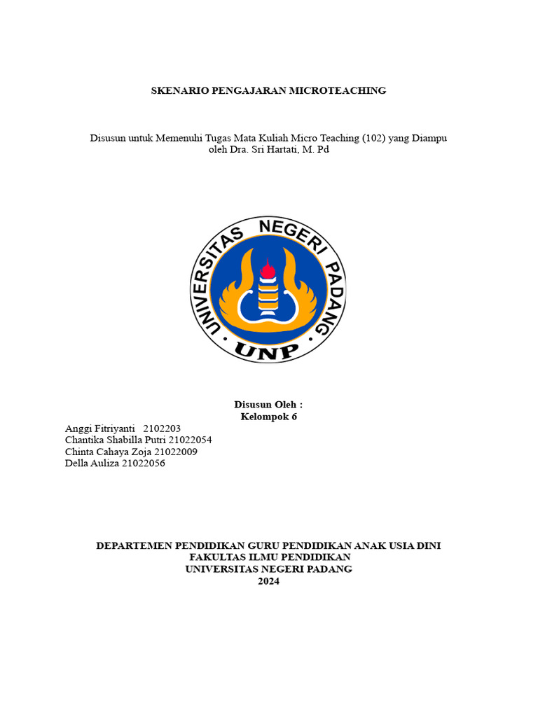 Skenario Microteaching Transportasi Anak Pdf