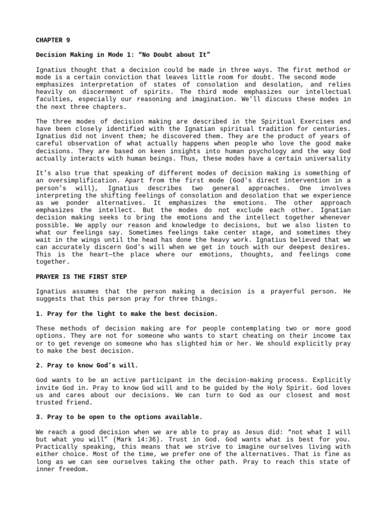 What Is Your Decision - 9 | PDF | Paul The Apostle | Prayer