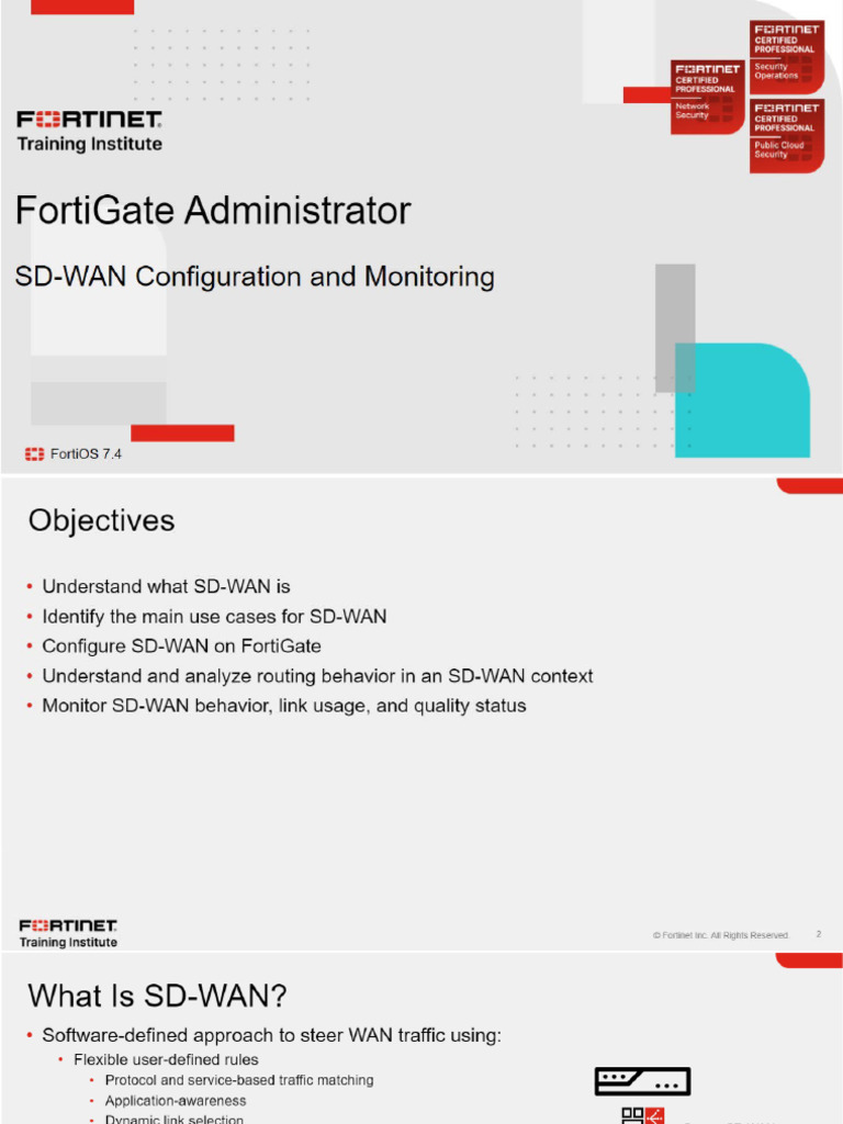 LESSON 12 SD-WAN Configuration and Monitoring | PDF