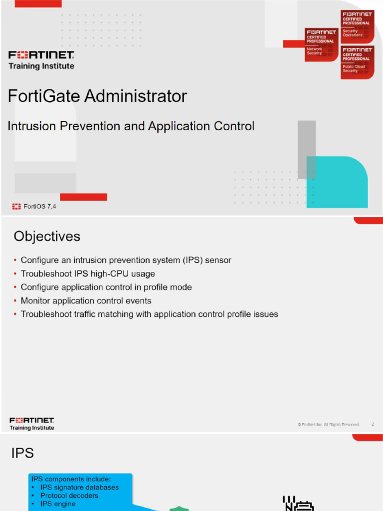LESSON 09 Intrusion Prevention and Application Control | PDF