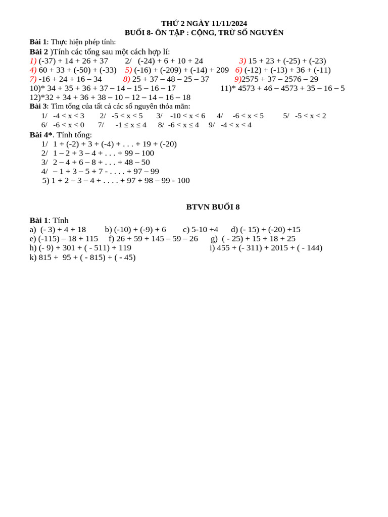 On Tap Cong Tru So Nguyen | PDF