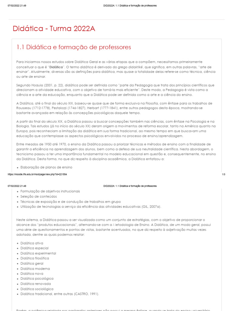 Didática e Formação de Professores | PDF | Pedagogia | Science