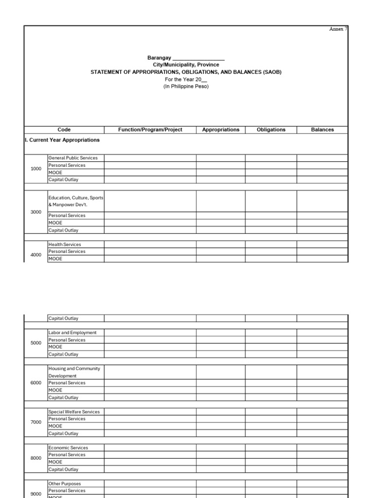 SAOB Guidelines for Barangay Financials | PDF | Economies