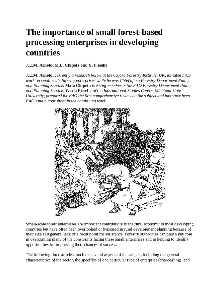 The importance of small forest pdf entrepreneurship forestry