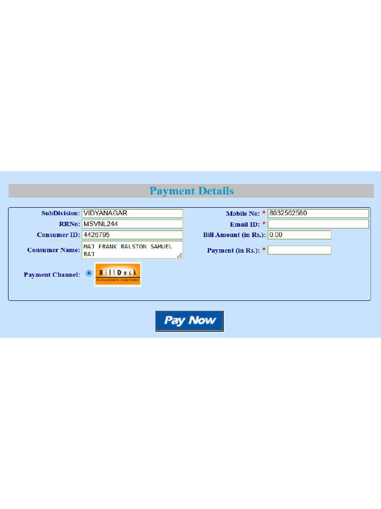 Eb Bill - Bangalore | PDF