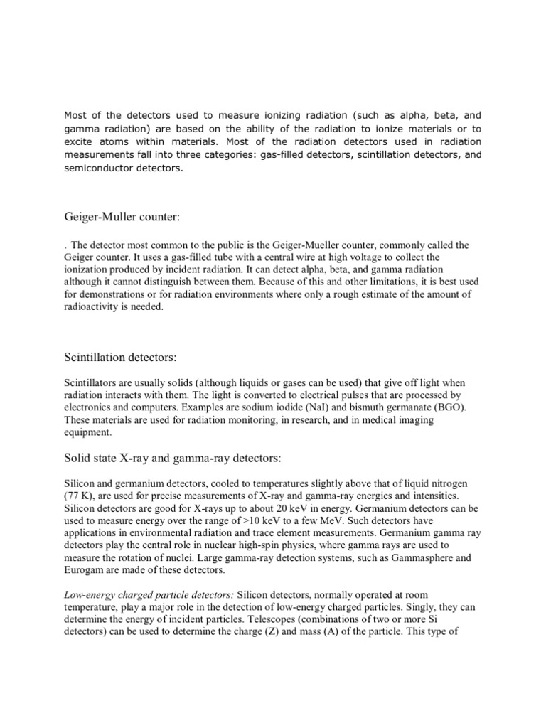 Geiger | PDF | Ionizing Radiation | Gamma Ray