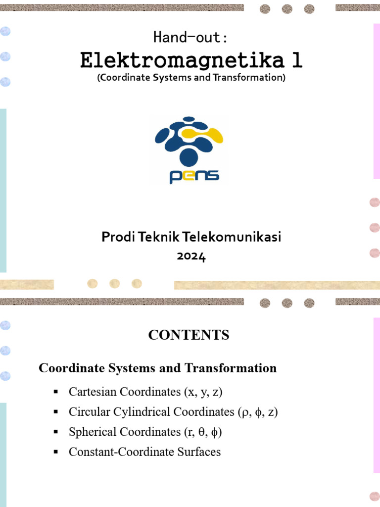 Coordinate Systems in Electromagnetics | PDF | Coordinate System ...
