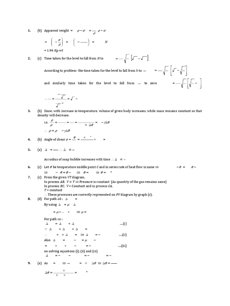 11th Full Syllabus 1 - Sol | PDF | Mechanics | Physical Quantities