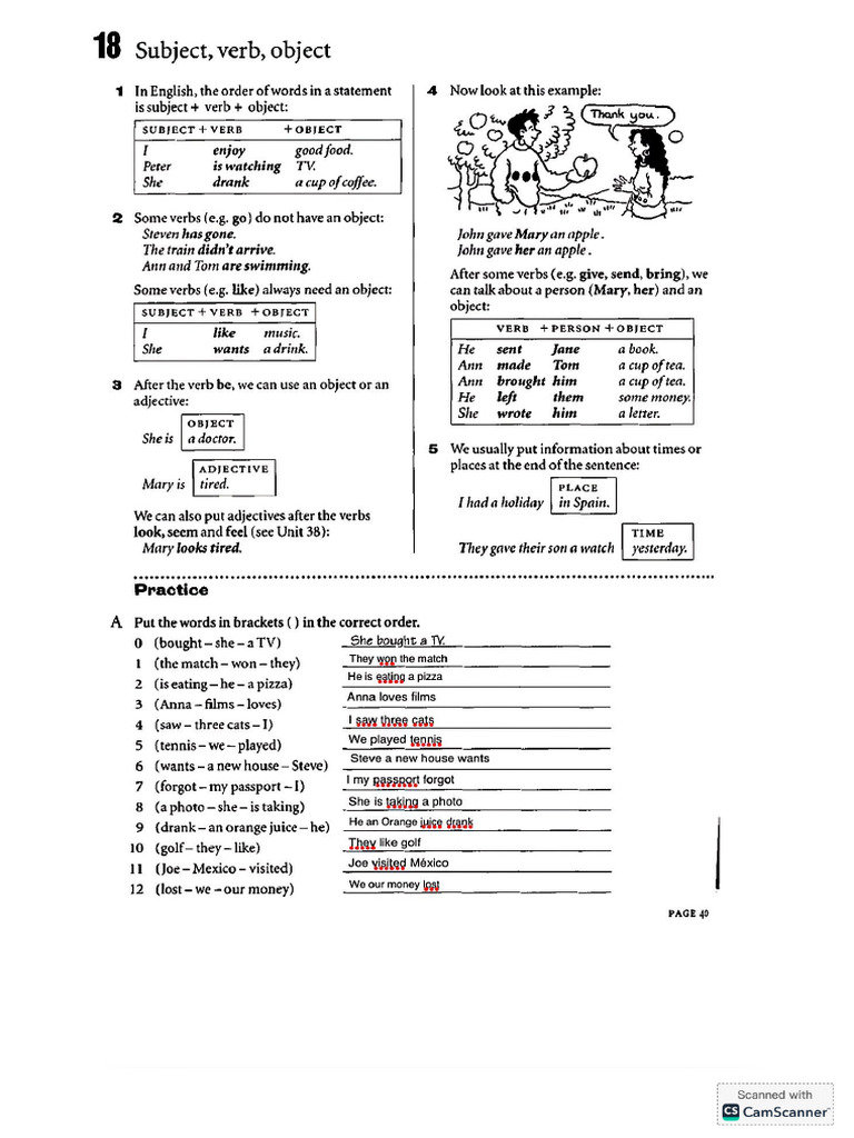 Subject, Verb, Object | PDF