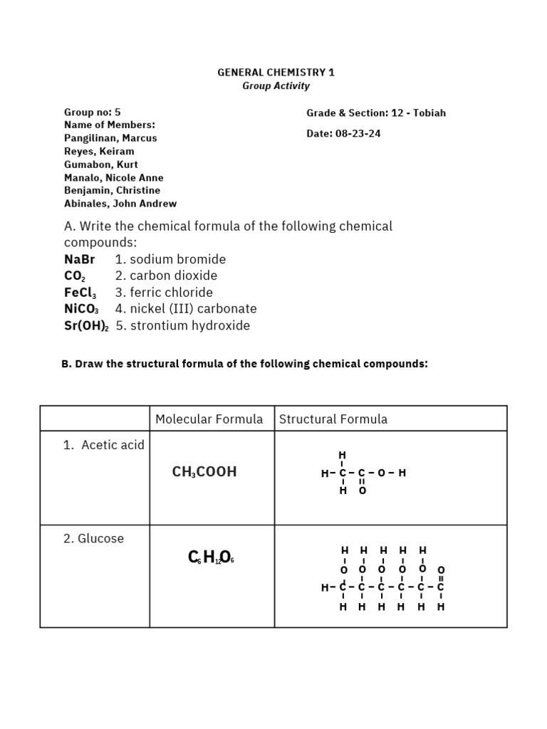 Chemical Formulas in Food Safety | PDF | Chemical Substances | Materials