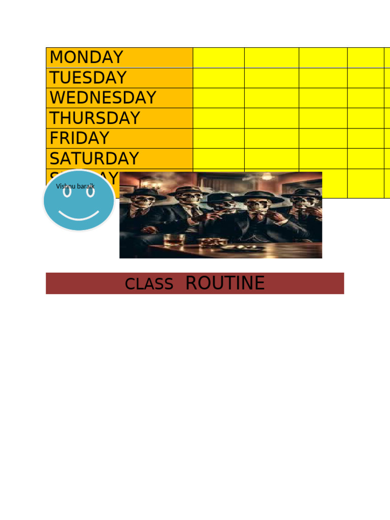 Weekly Class Routine Schedule | PDF