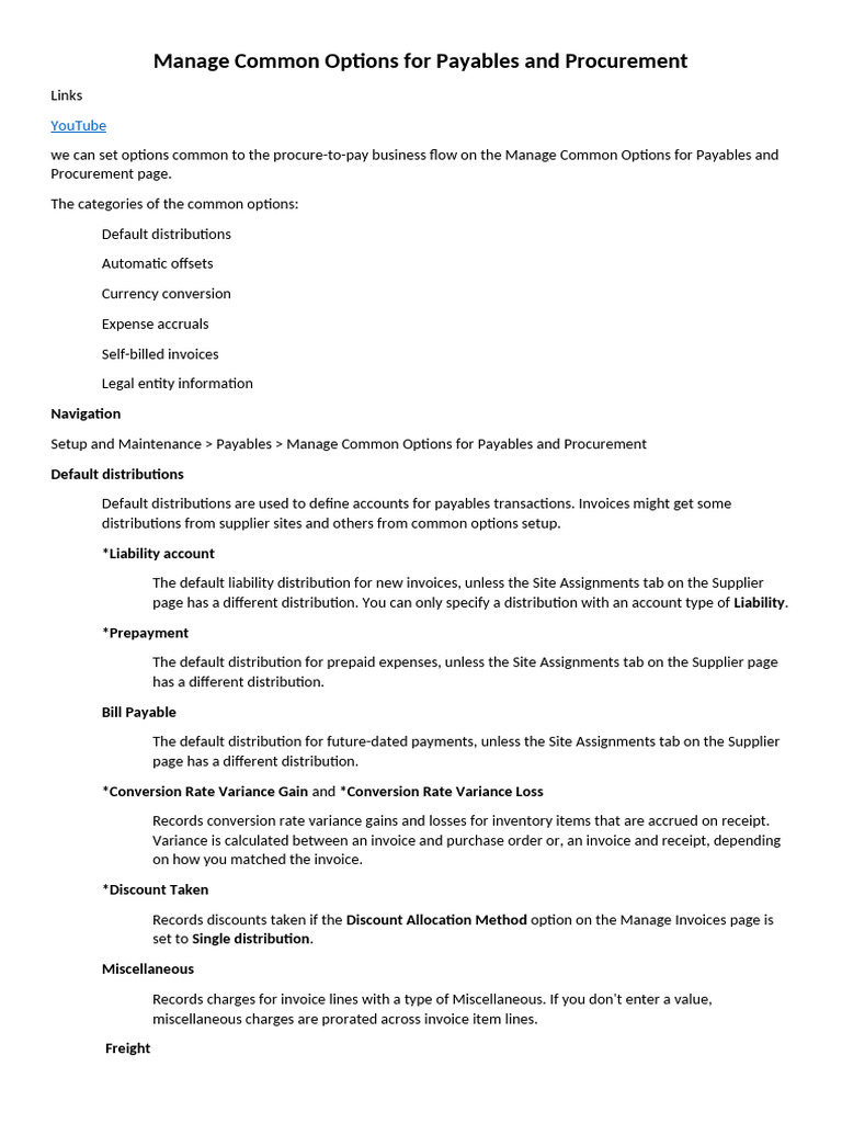 Payables and Procurement Options Management | PDF | Accounts Payable ...