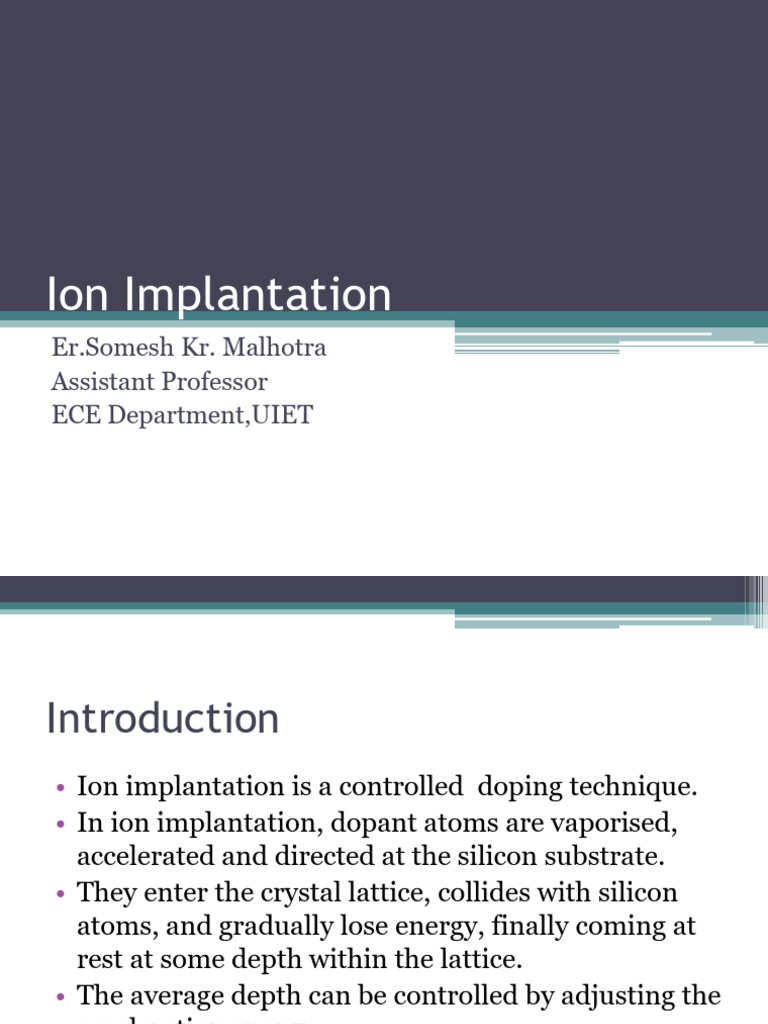 Ion Implantation Techniques Explained | PDF | Ion Implantation | Ion