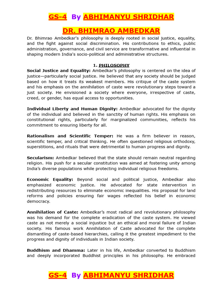 Ambedkar's Vision for Social Justice | PDF | Social Equality | Social ...