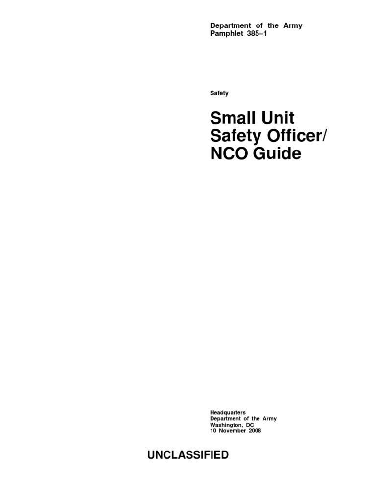 Unit Safety Officer Responsibilities Guide | PDF | Risk Management ...