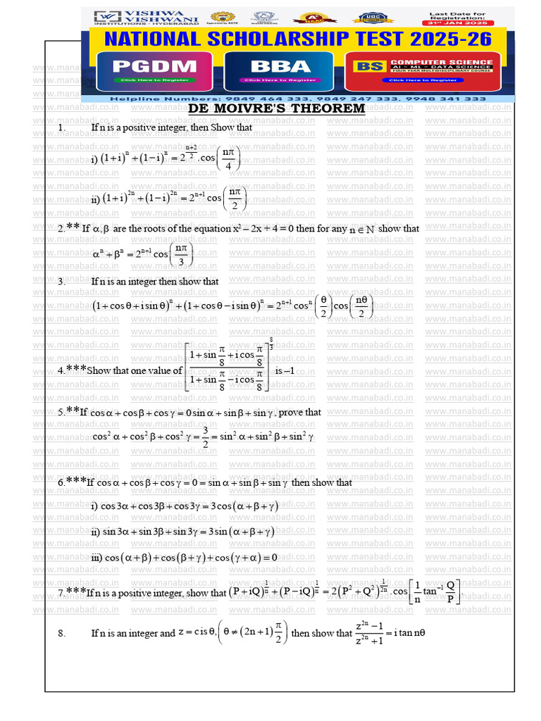 SR - Inter 2A Imp Questions-Set-1 | PDF | Mean | Zero Of A Function