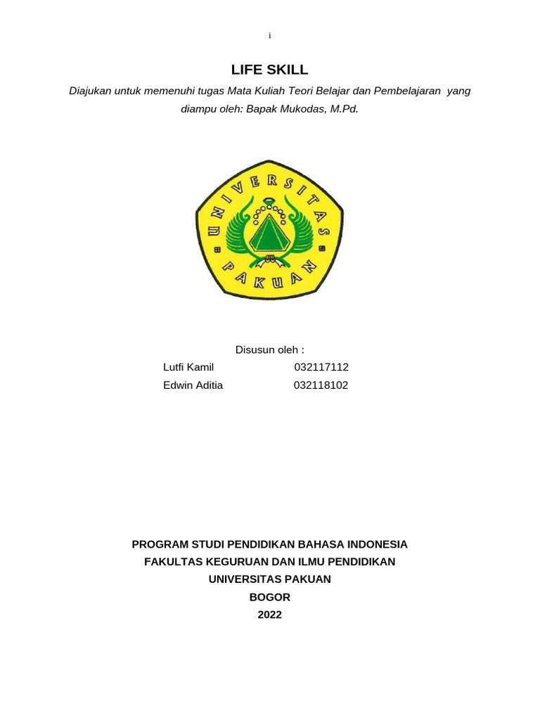 Life Skill Kel 8 Edwin & Luthfi | PDF