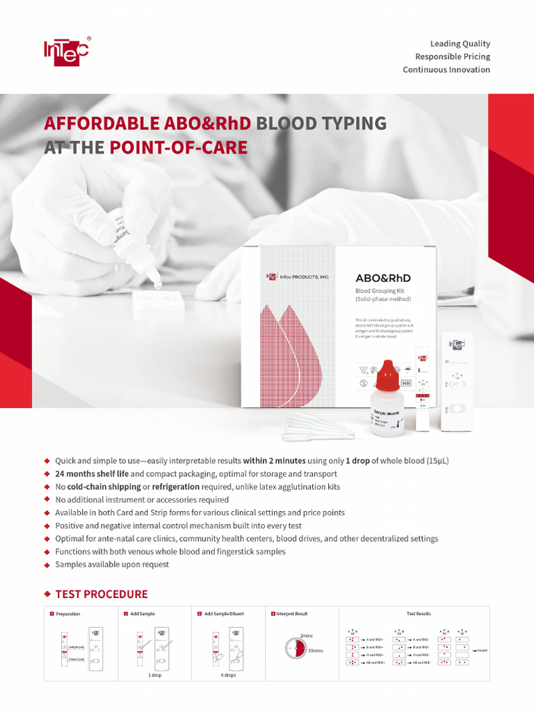 ABO Et RHD Grouping Kit | PDF