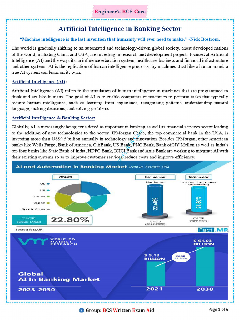 AI's Transformative Role in Banking | PDF | Artificial Intelligence ...