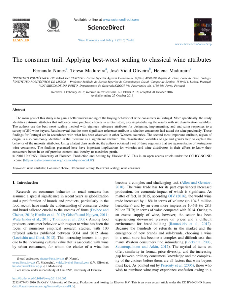 Consumer Insights on Wine Choices | PDF | Survey Methodology | Sampling ...