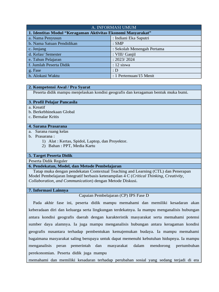 Modul Ajar | PDF