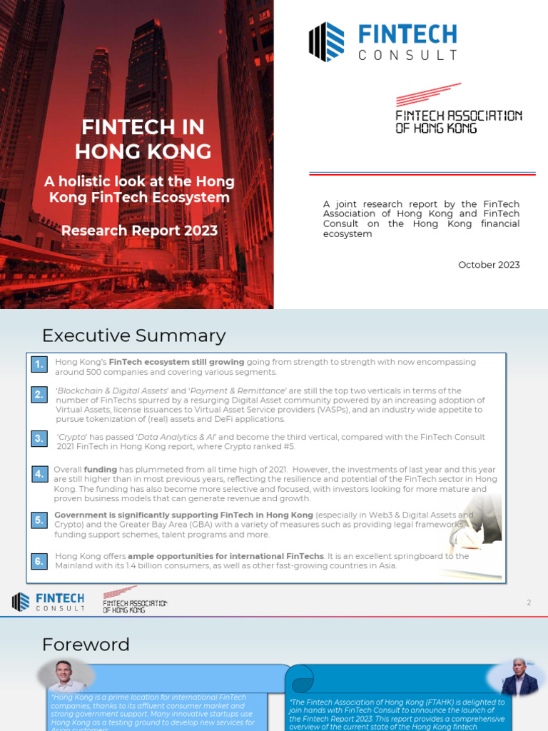 Hong Kong FinTech Ecosystem Report 2023 | PDF | Startup Company | Small ...
