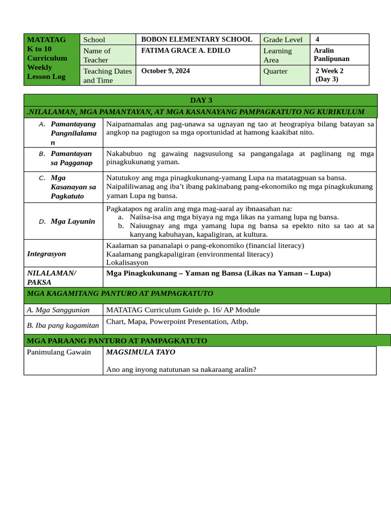 Q2 - LP - AP - Week 2 (Day 3) | PDF