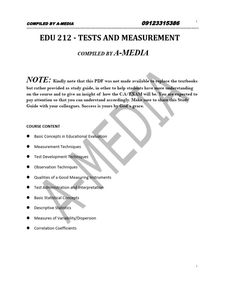 Educational Evaluation Study Guide | PDF | Educational Assessment ...