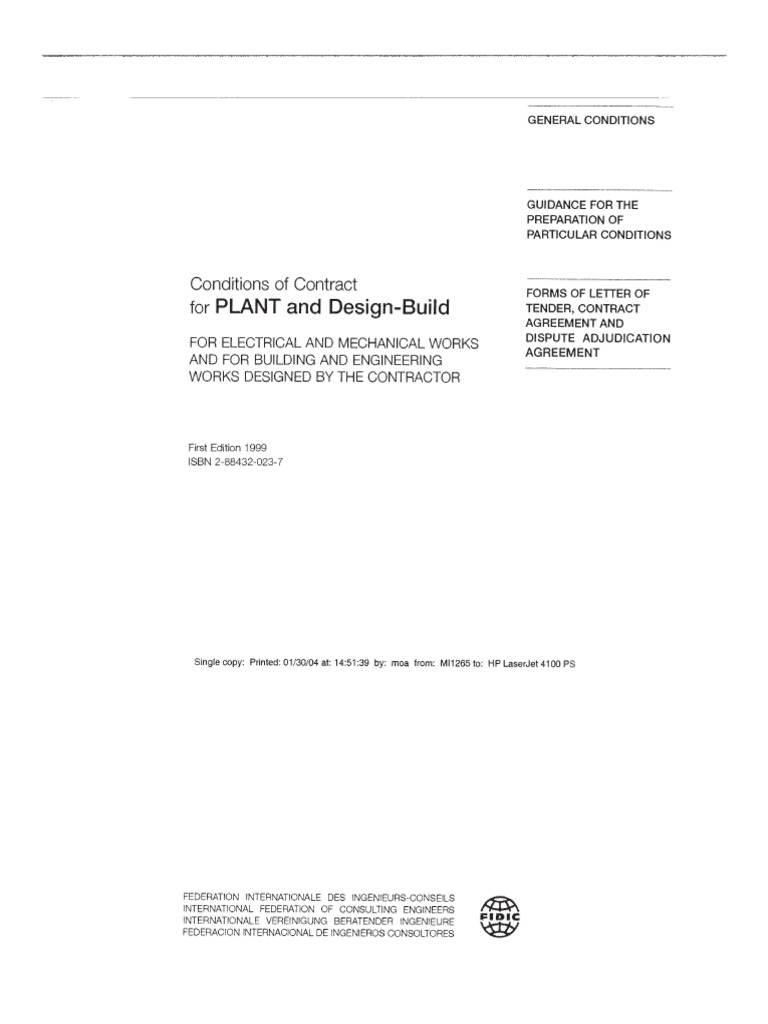 FIDIC GREEN BOOK 1999 visual data 5