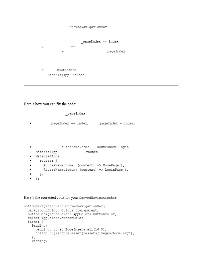 The Navigation Code in Your CurvedNavigationBar Setup Is Not Working ...