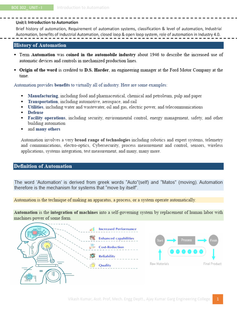 Unit 1 | PDF | Automation | Internet Of Things