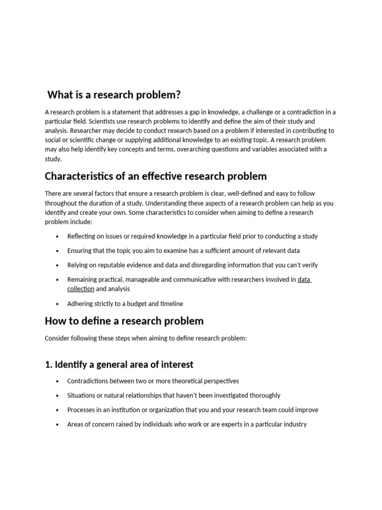Understanding Research Problems and Variables | PDF | Hypothesis | Concept