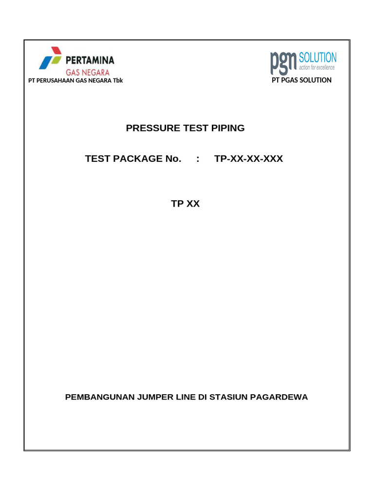 Jumper Line Pressure Testing Report | PDF | Valve | Nondestructive Testing