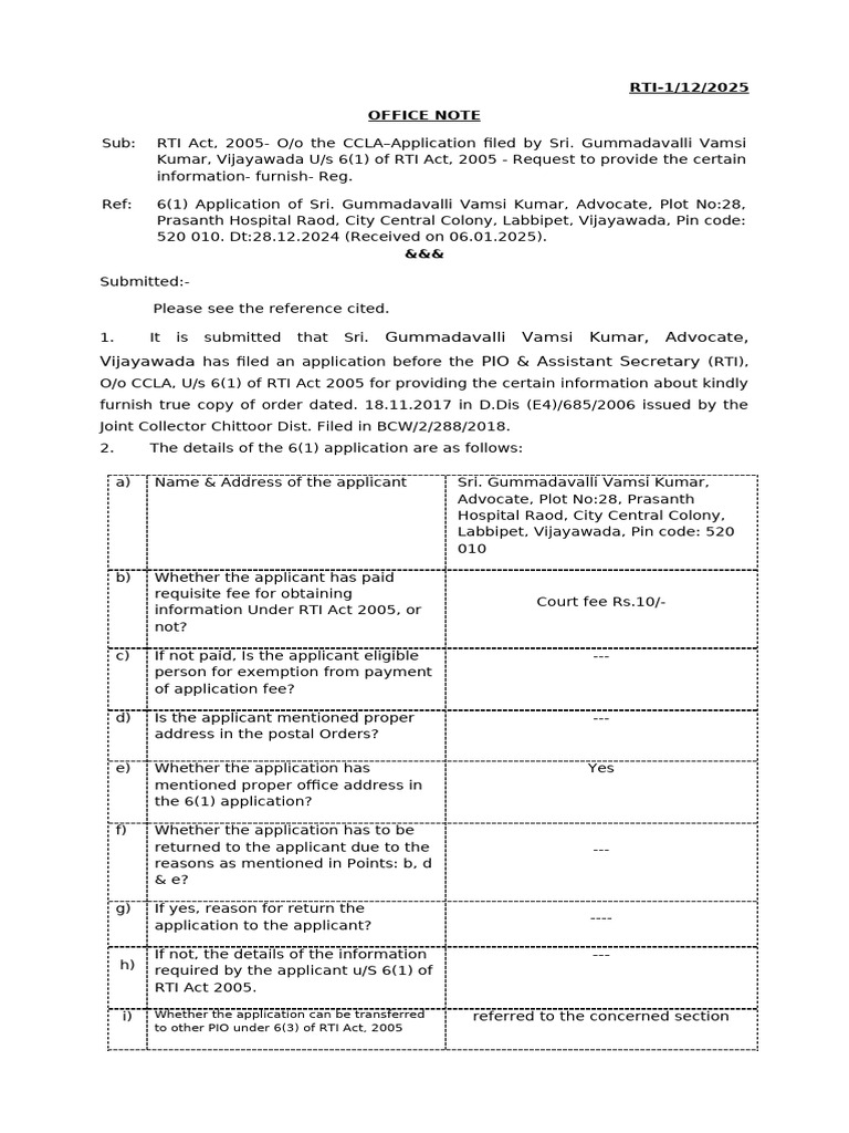 RTI Application Process Under Section 6(1) | PDF | Public Law | Justice