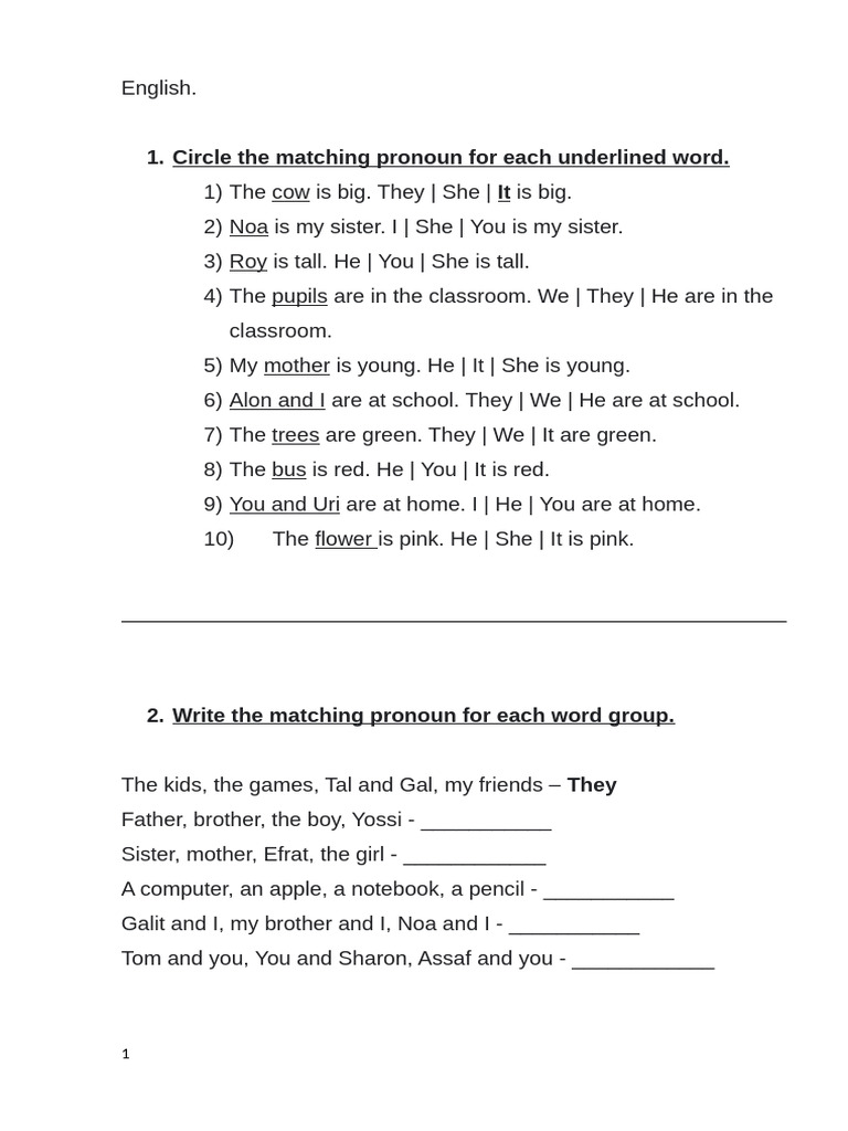English Exercises | PDF | Syntax | Linguistic Morphology